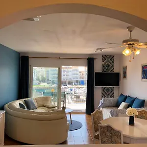 80 M2,port Rhodes D-2 Chambres, Terrasse Panoramique, Vue Sur Le Canal Principal D’empuriabrava Appartement